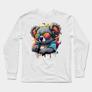 Cool Graffiti Koala Long Sleeve T-Shirt